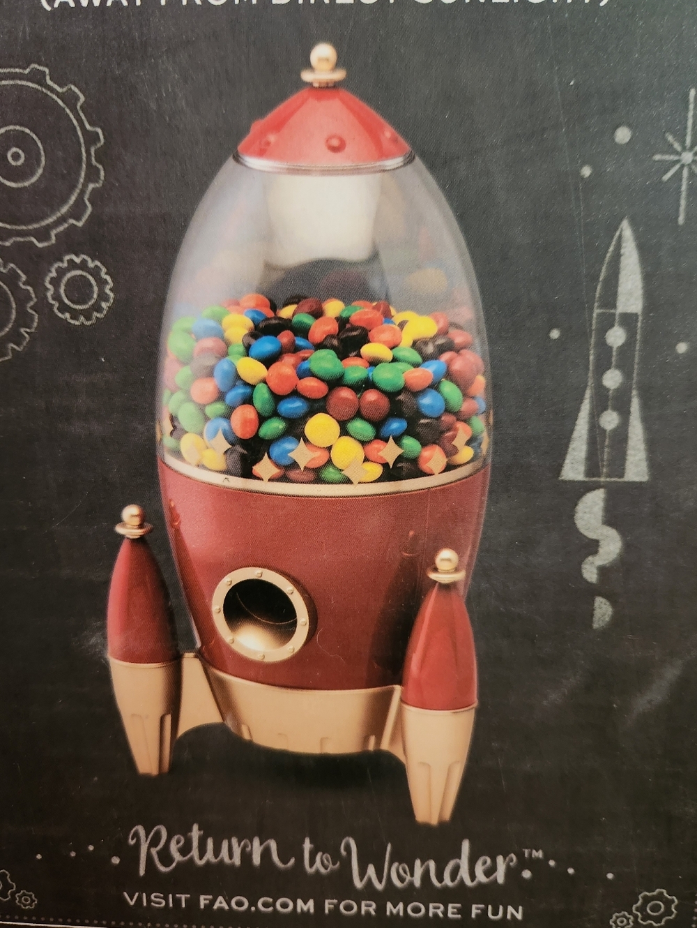 FAO Schwarz Red and Gold Rocket Candy Dispenser NIB (See Pictures) - Picture 9 of 10
